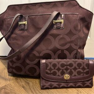 Coach Bag with Matching Wallet